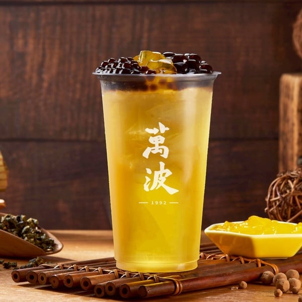 萬波金萱珍波粉-金萱茶搭配珍珠波霸粉粿咀嚼控必點