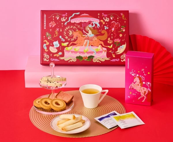 星巴克星韻禮盒-TEAVANA茶瓦納茶包搭配西式脆餅-長輩過年送禮首選