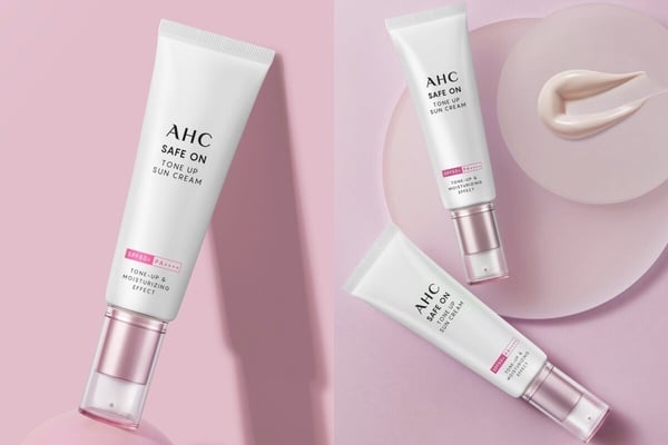 開架隔離霜推薦3：AHC 柔光潤色隔離防曬乳