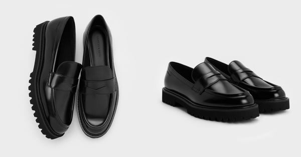 平價樂福鞋1：CHARLES &amp;amp;amp;amp;amp; KEITH Kaiya 亮面樂福鞋，NT$2,390