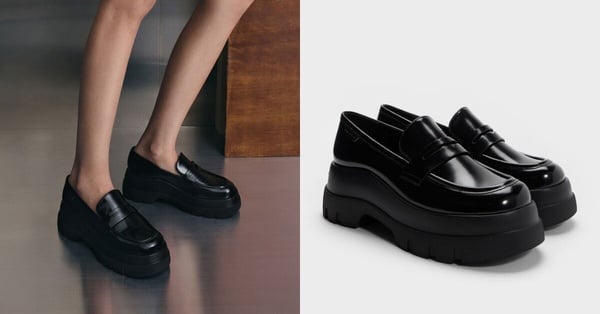 厚底樂福鞋推薦6：CHARLES &amp;amp;amp;amp;amp; KEITH Leoi 厚底樂福鞋，NT$2,390