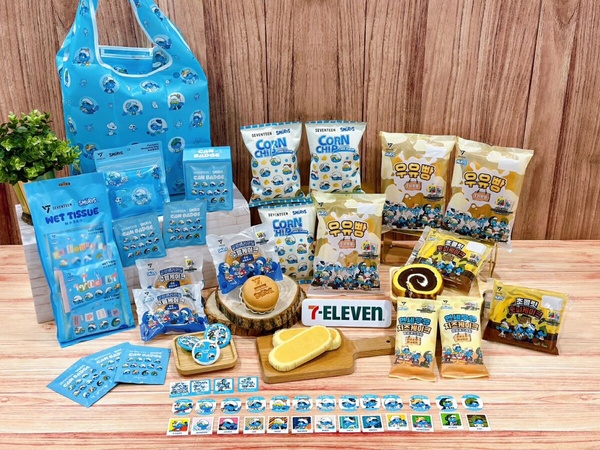 7-11「SEVENTEENX藍色小精靈」登場！徽章盲盒、購物袋必收，甜點