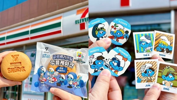 7-11「SEVENTEENＸ藍色小精靈」登場！徽章盲盒、購物袋必收，甜點附贈30款貼紙隨機抽