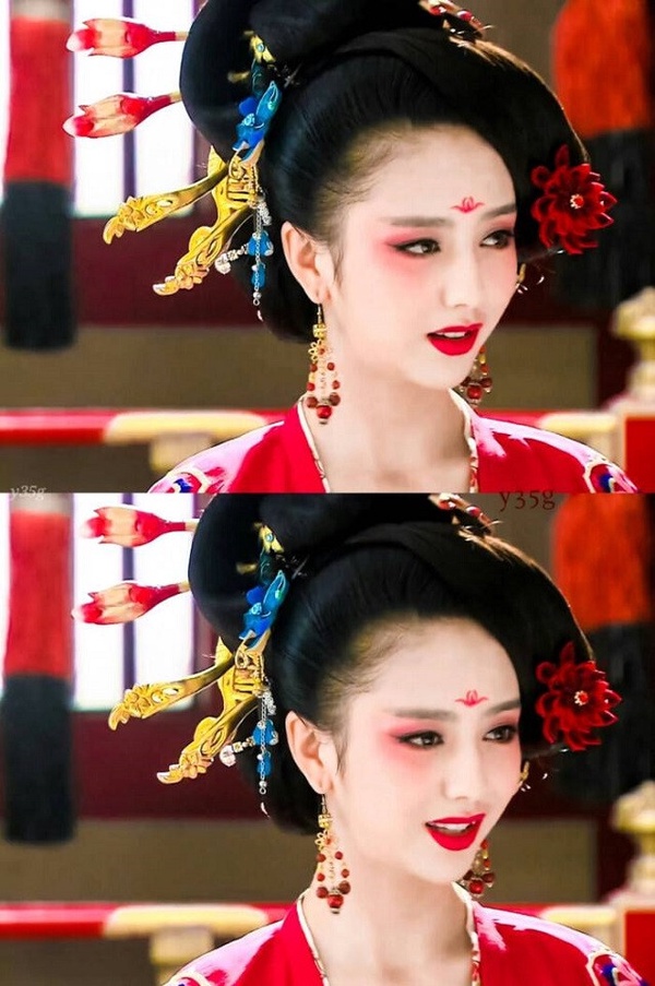 佟麗婭是經典的古裝美女，早期演了許多古裝女神，演過很多寵妃，像是《母儀天下》趙飛燕、《夢回唐朝》陶茿等。這種歷史上的寵妃角色，一定要找大美女演啊！佟麗婭確實適合。