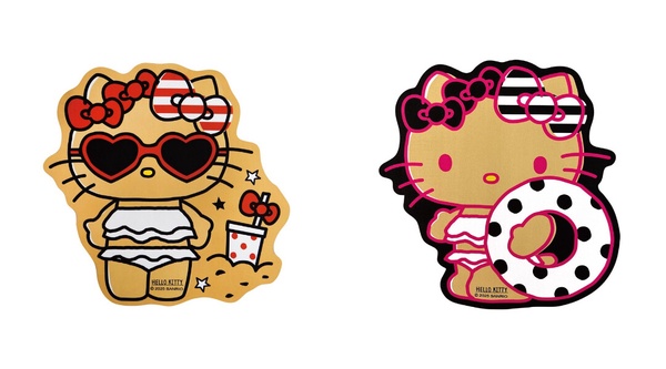 KITTY粉絲衝！康是美開賣「曬黑系Hello Kitty」地墊，玩沙Kitty、游泳Kitty超萌必收