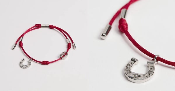 精品開運紅繩推薦：Dior Horseshoe 手環，NT$14,000