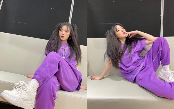 i-dle 葉舒華：同色系紫色運動套裝