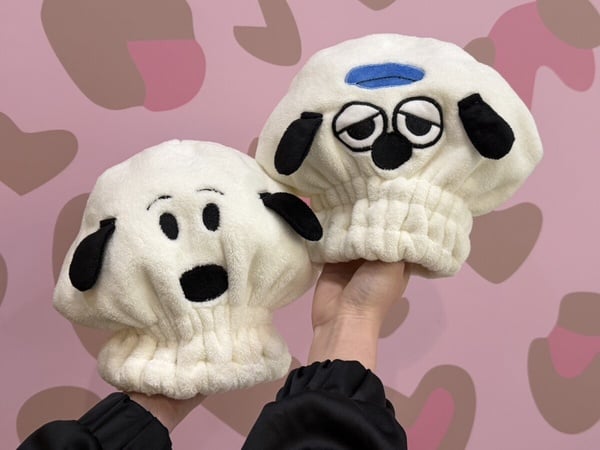 康是美豹紋史努比加價購「SNOOPY乾髮帽2入組」：加購價399元