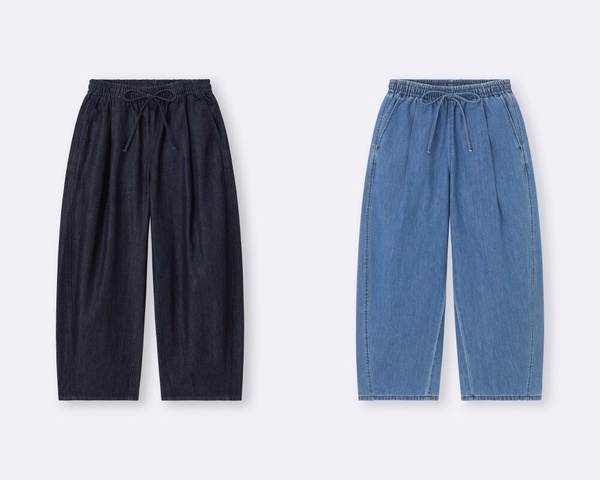 GU 必買新品推薦： Barrel Ankle輕型牛仔錐形褲，NT$990