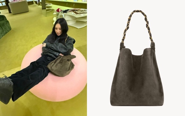 TWICE 志效同款精品包：SAINT LAURENT AMALIA 麂皮托特包，NT$126,400