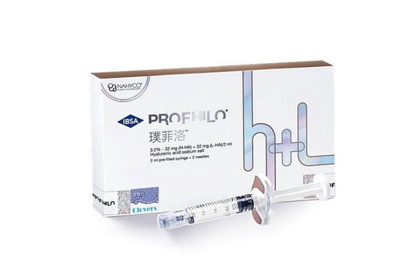 逆時針 (Profhilo) IBSA 原廠產品與針劑對照：內含 3.2% 璞菲洛 (Non-crosslinked Hyaluronic Acid) 非鏈結玻尿酸