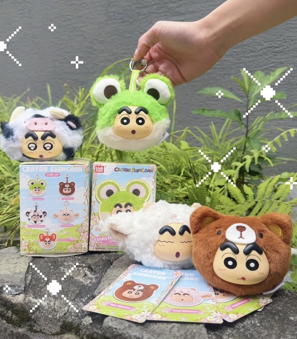 全家「蠟筆小新大頭吊飾」即日起開賣！蠟筆小新變身青蛙、小熊等全5款必收