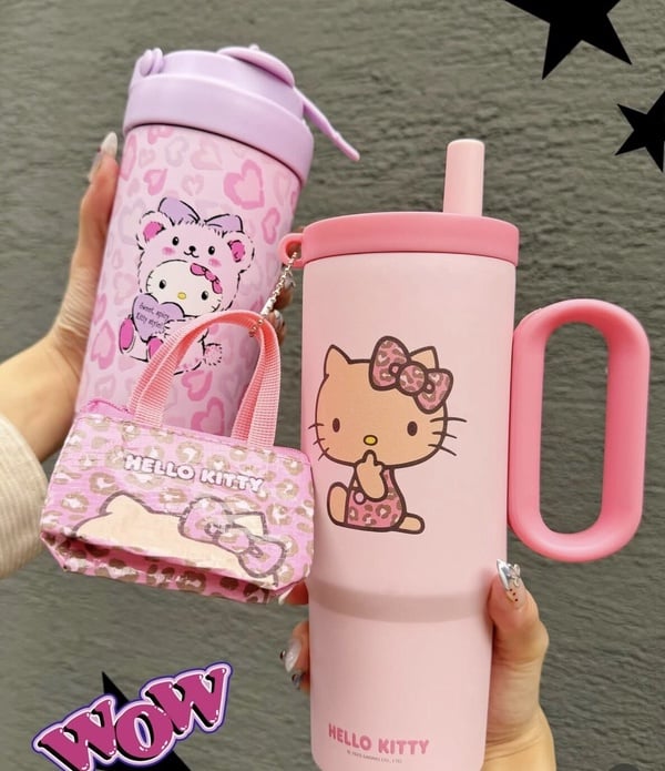 全家刷就購「Hello Kitty豹紋款手提保溫杯」，售價359元