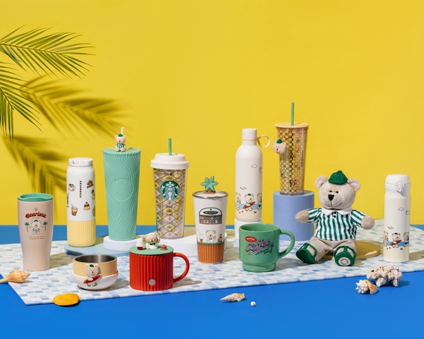 星巴克「夏季度假村系列」周邊4/8起開賣！海灘熊寶寶、環保杯、黑白貓飲料提袋必收