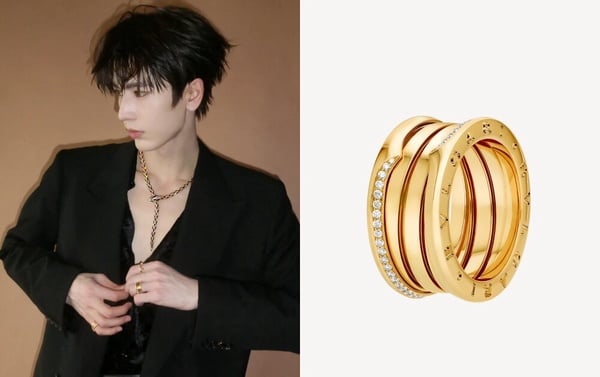 張凌赫同款 Bvlgari 推薦：寶格麗 B.zero1 三環戒指 18K 黃金，NT$171,300