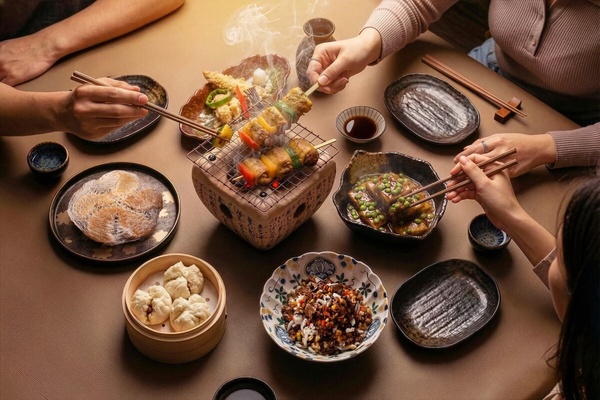 漢神洲際 5 樓樂蔬 LE SHU：正寬法師指導的寺剎飲食與蔬果串燒實拍。