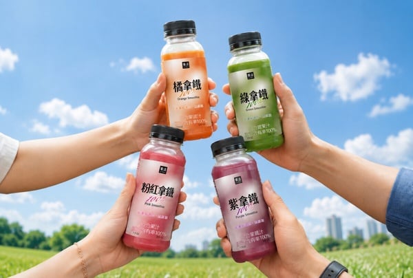 萊爾富也推出兼具高顏值與營養概念的「樂法100%純果汁」系列