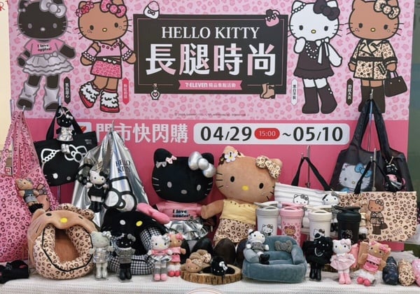 辣妹駕到！7-11「長腿KITTY」集點：70cm絨毛玩偶、絨毛吊飾盲盒、飲料杯套等55款看這