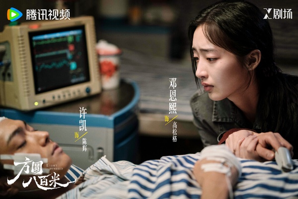 《方圓八百米》是許凱難得挑戰的懸疑劇，講述1990年代末豐陽小鎮礦區，一具無名女屍的出現，打破了表面的平靜，小鎮內的違禁藥品販賣網路隨之浮出水面。員警陳紅兵緊跟線索，卻步步逼近親生兒子陳輝。在方圓八百米的小天地裡，父子間的對抗、職責與親情的糾結，讓這個家庭與小城一同面臨善惡的考驗。