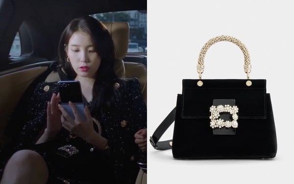 《21世紀大君夫人》IU 同款精品包：Roger Vivier Cabas Jewel Efflorescence 迷你天鵝絨手提包
