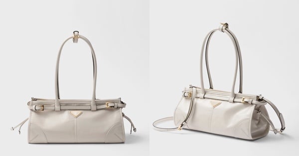 2026長柄單肩包推薦：Prada Bonnie 中號皮革手袋，NT$98,000（Karina同款）