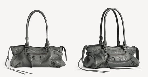 2026長柄單肩包推薦：Balenciaga Le City Bag East-west in Volcanic Rock，NT$76,500