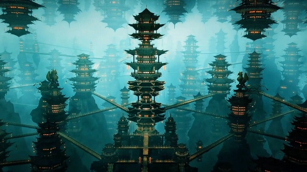 《白日提燈》是大製作古裝劇，這部劇的特效、造型真的不錯！有很多電影級鏡頭，而且畫面都滿滿細節，比如歸墟世界以青藍色調為主，融入敦煌壁畫工藝，人間場景就會凸顯煙火氣，不是千篇一律的仙俠劇。