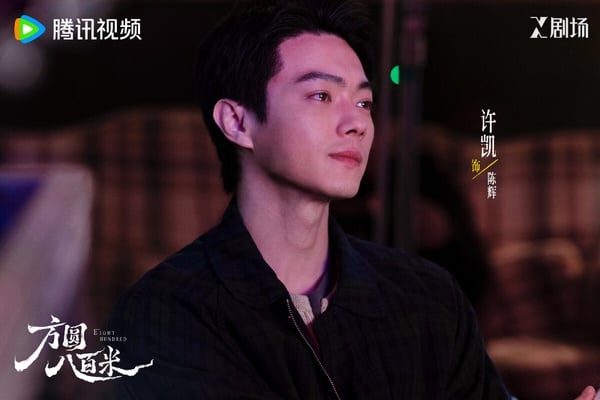 《方圓八百米》也是最近熱播的懸疑劇，口碑還可以，前幾集就迅速拋出焚屍、走私違禁藥品、新案與舊案的懸念，幾條故事線看似無關，但又能形成聯繫，隨著故事深入逐漸扣連。《方圓八百米》最大亮點是許凱和丁勇岱飾演的父子，一個是要打擊犯罪的警察，一個是犯罪的賊，每個角色都有自己的無奈與掙扎，劇中的人物關係很有張力。而許凱懸疑劇造型還是帥得很突出呢！