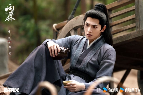 楊洋近年開始演了比較多古裝劇，最近在武俠劇《雨霖鈴》飾演江湖第一高手展昭，被仁宗皇帝親封為御前四品帶刀護衛，同時也是個江湖俠客。