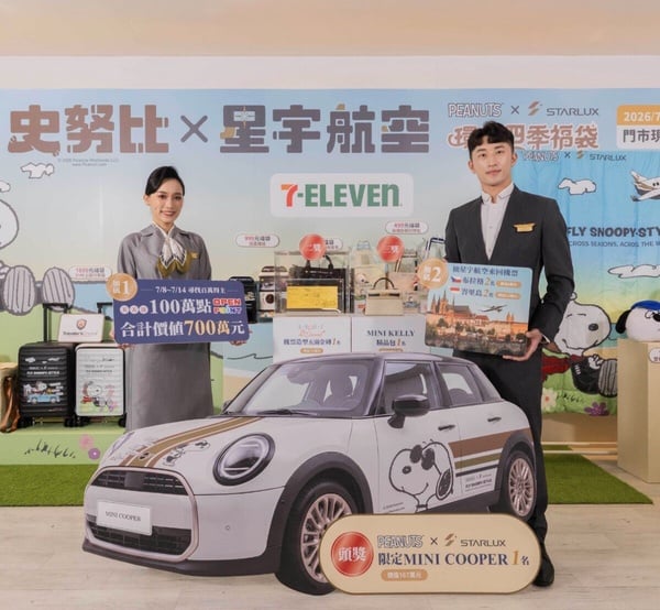 7-11「星宇航空Ｘ史努比福袋」登場！布偶掛飾購物包、扭蛋機組等5種價格19款一次看