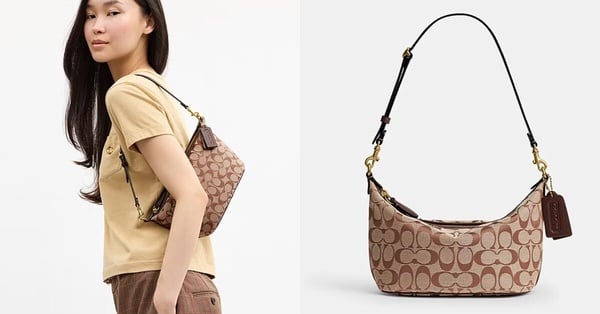 2026低預算精品包推薦：COACH DEMI 經典 SIGNATURE 提花織布手袋，NT$9,800