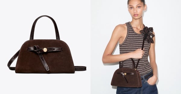 2026低預算精品包推薦：TORY BURCH ROMY BAULETTO小型麂皮手提包，NT$17,000