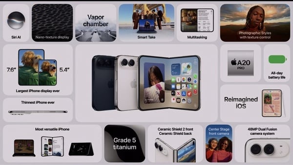 摺疊iPhone Duo降臨！18 Pro勃根地紅和冰川藍該選？Apple2026發表會亮點與售價一次看