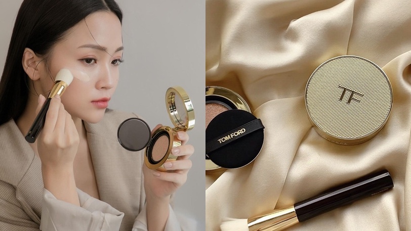 就像剛打完水飛梭！TOM FORD最上鏡保養氣墊+養膚粉底，極乾肌也能打造爆光奶油肌妝感