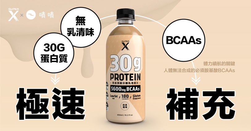 手搖取代正餐！?最健康又美味的奶茶，「Super X頂級分離乳清蛋白飲」低脂又低糖