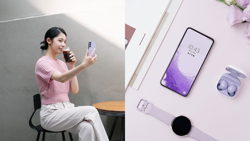 想跟IU一樣仙先懂搭紫色！紫色控必收時髦單品，三星Galaxy S22新色「幻夜紫」美到屏息