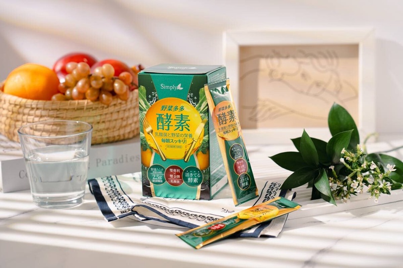 三餐找菜吃還是不夠！Simply新普利野菜多多酵素一天兩包補足膳食纖維，3重速酵超順暢