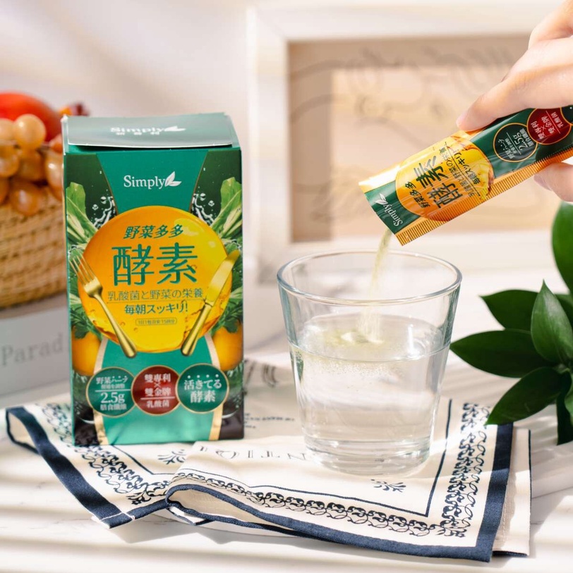 三餐找菜吃還是不夠！Simply新普利野菜多多酵素一天兩包補足膳食纖維，3重速酵超順暢