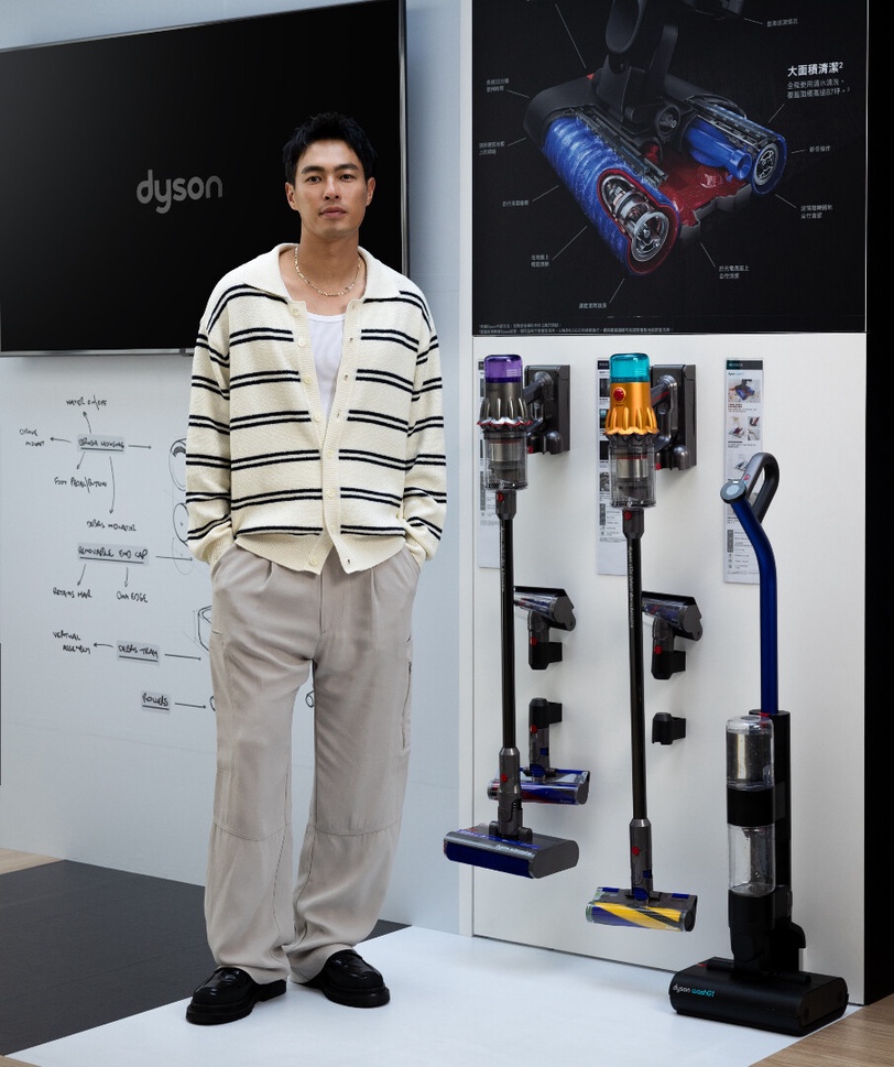 Dyson科技體驗屋快閃信義香堤 愛家好男人楊祐寧擔任一日店長 親身分享獨門清潔技巧