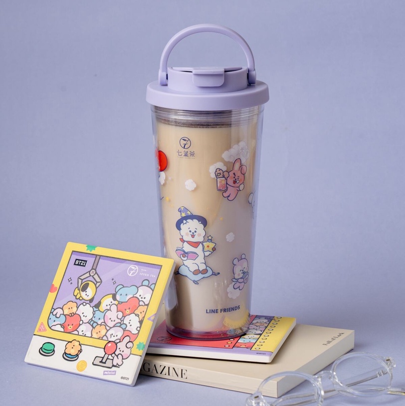 七盞茶 BT21minini 小年糕奶茶 麥芽巧克力