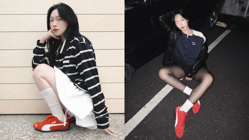 Racecore風潮繼續燒！時尚KOL示範爆夯年度潮鞋Puma Speedcat神好搭～Rosé同款絕對要收