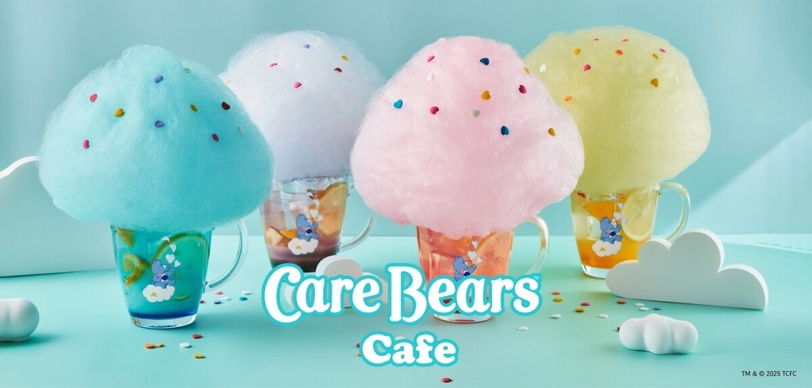 全台首間 Care Bears™咖啡廳！CACO cafe進駐台南，彩虹棉花糖飲料和熊頭冰棒超可愛