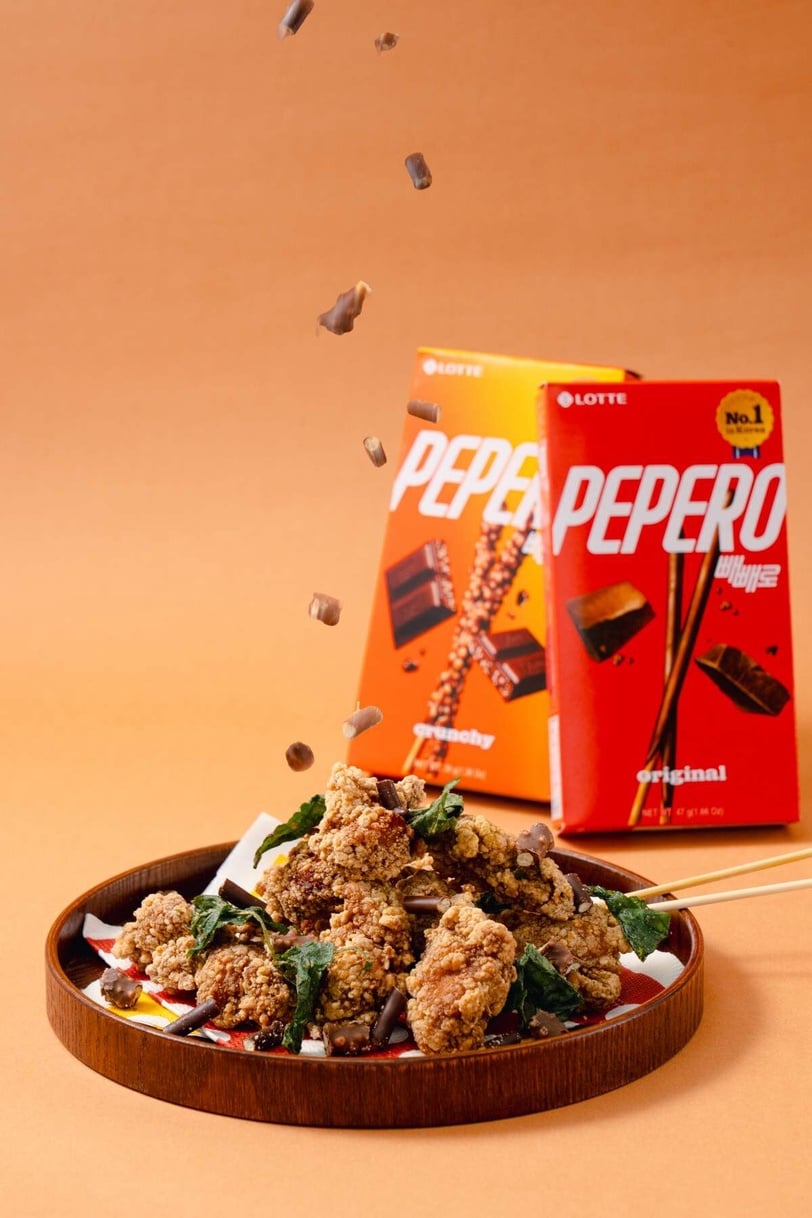 挑戰PEPERO的N種吃法！韓國熱賣NO.1巧克力餅乾棒鹹甜百搭蹦出新滋味，聯名美食必吃！