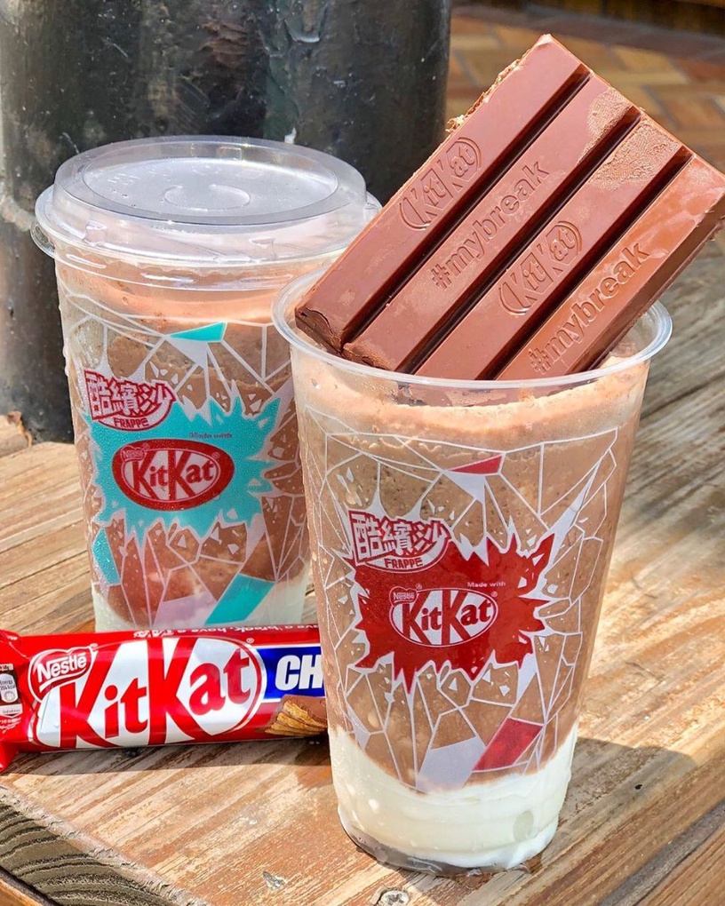 全家和KitKat推出最新聯名「KitKat巧克力酷繽沙、KitKat薄荷酷繽沙」