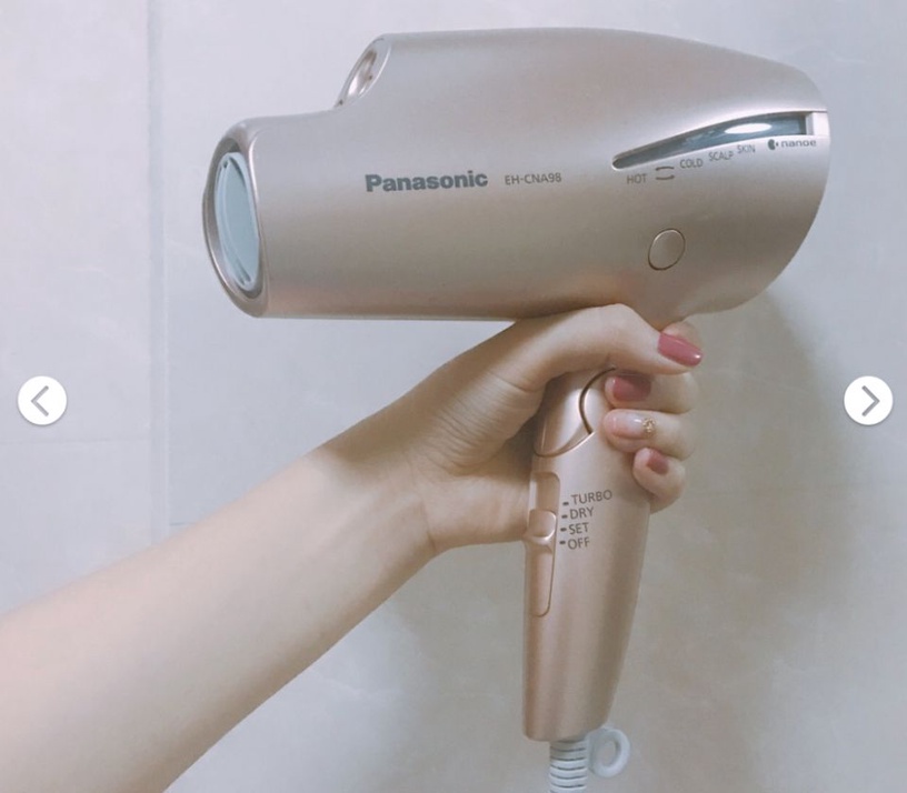 #日本超夯吹風機TOP3:Panasonic 奈米水離子吹風機 EH-NA98,NT6290,圖片來源:小紅書@一个大写的懒Cbol