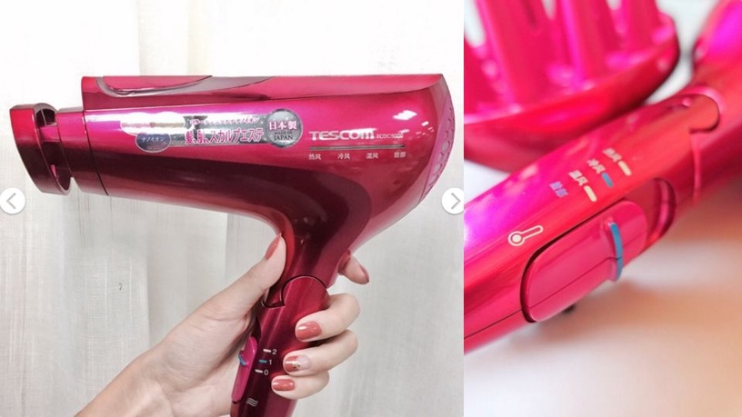 #日本超夯吹風機TOP4:TESCOM 白金奈米膠原蛋白吹風機 TCD5000TW,NT3990,圖片來源小紅書@Hermosa.、小彭友