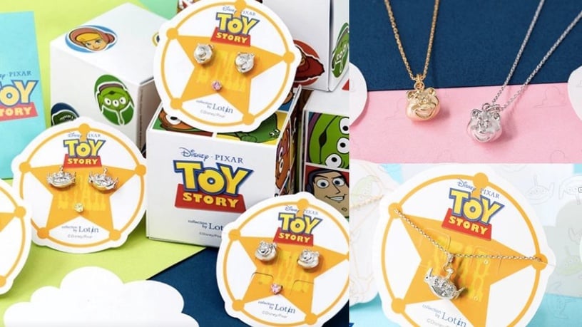 灣飾品品牌Lotion與玩具總動員聯名，迪士尼正版連名推出鎖骨鏈、耳夾、耳環等多款飾品