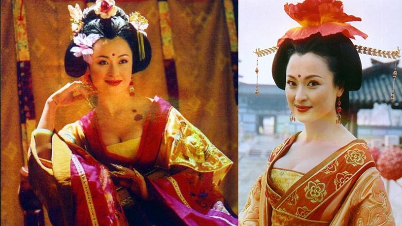 的杨贵妃也让观众印象深刻,资深演员王璐瑶可是演过很多大美女的演员