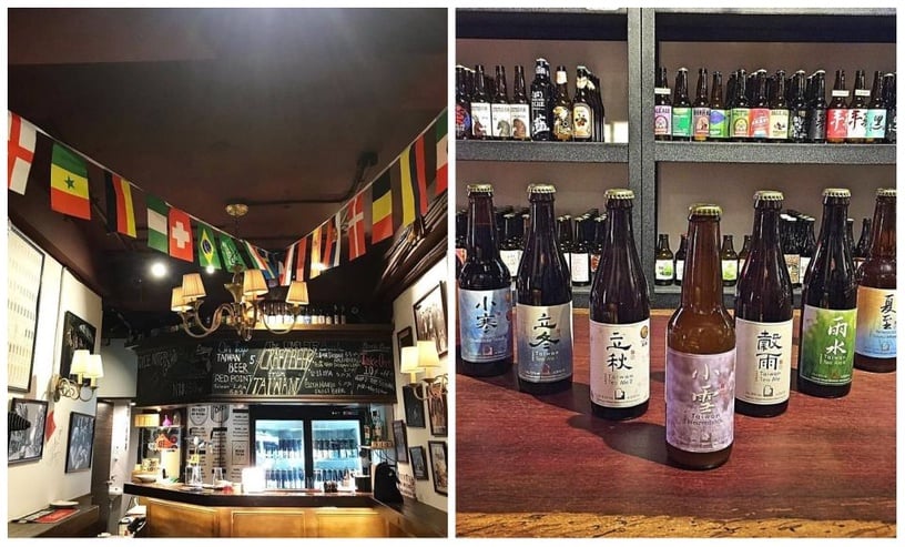 店家收集許多台灣自釀啤酒！