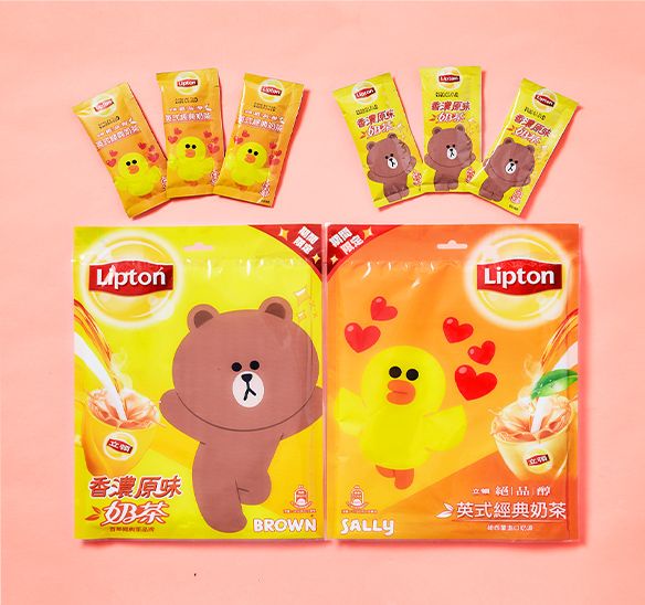 立顿 x line friends 英式奶茶量贩包159元